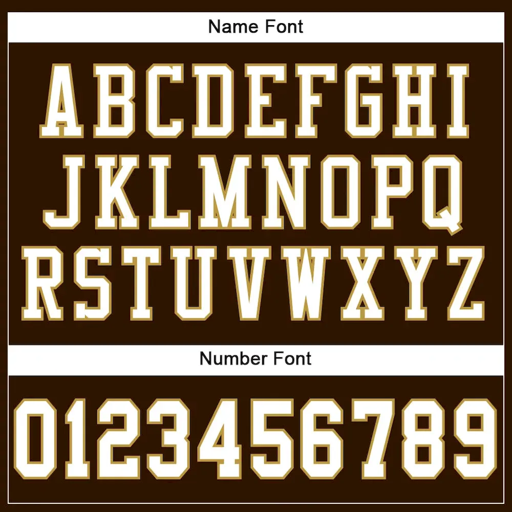 Custom Brown White-Old Gold Mesh Authentic Football Jersey - Image 4