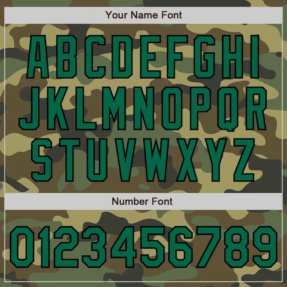Custom Camo Kelly Green-Black Authentic Salute To Service Baseball Jersey - Image 5