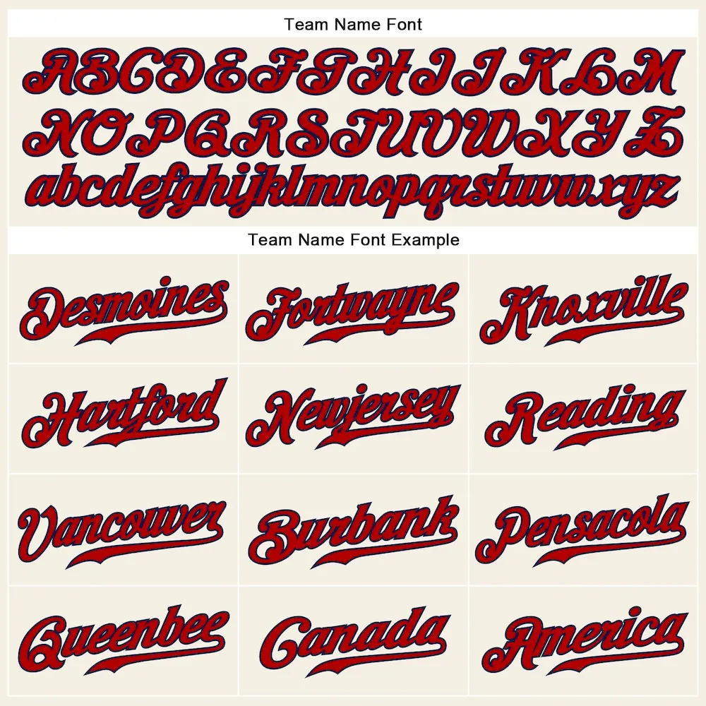 Custom Cream Red-Navy Authentic Sleeveless Baseball Jersey - Image 3