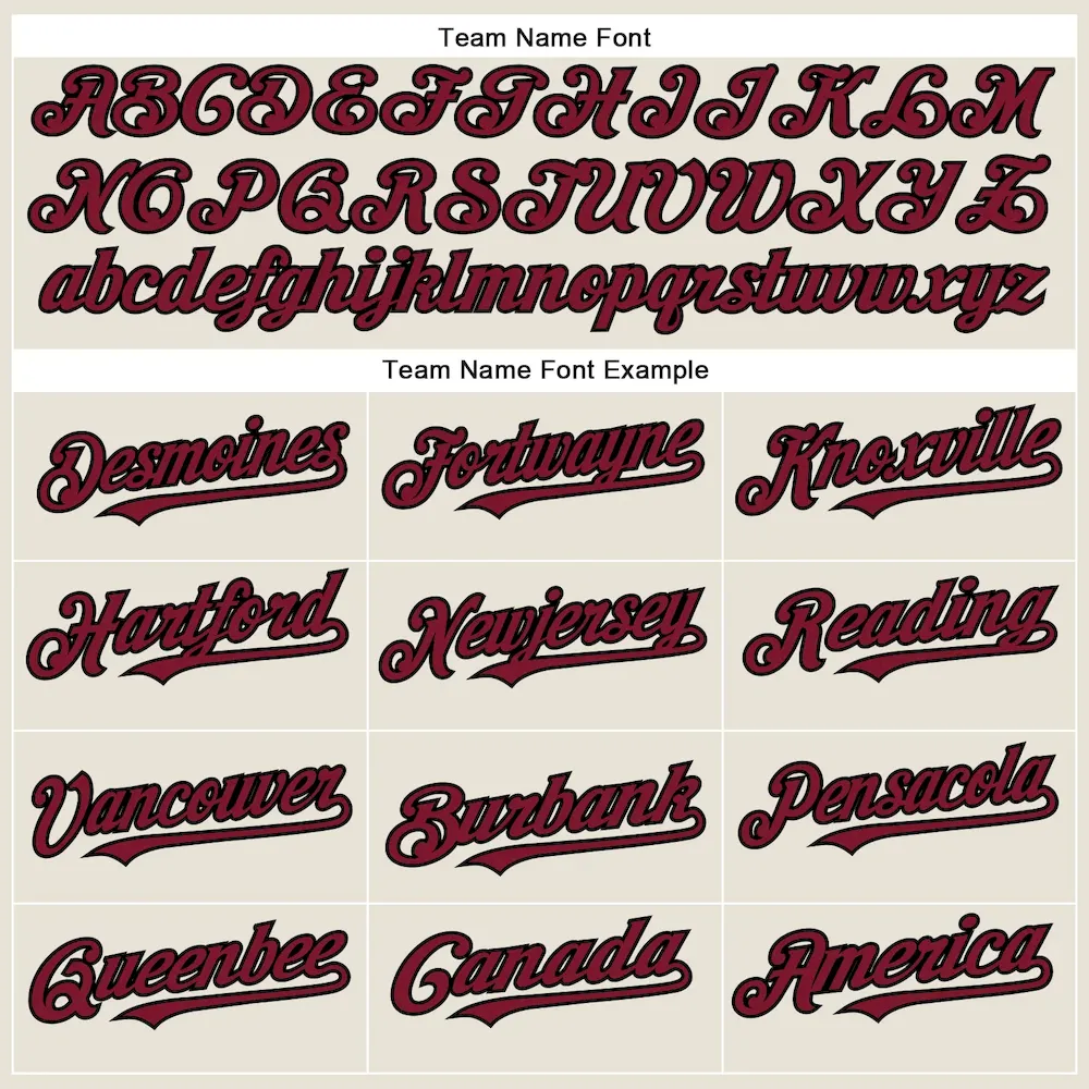 Custom Cream Crimson-Black Authentic Baseball Jersey - Image 4