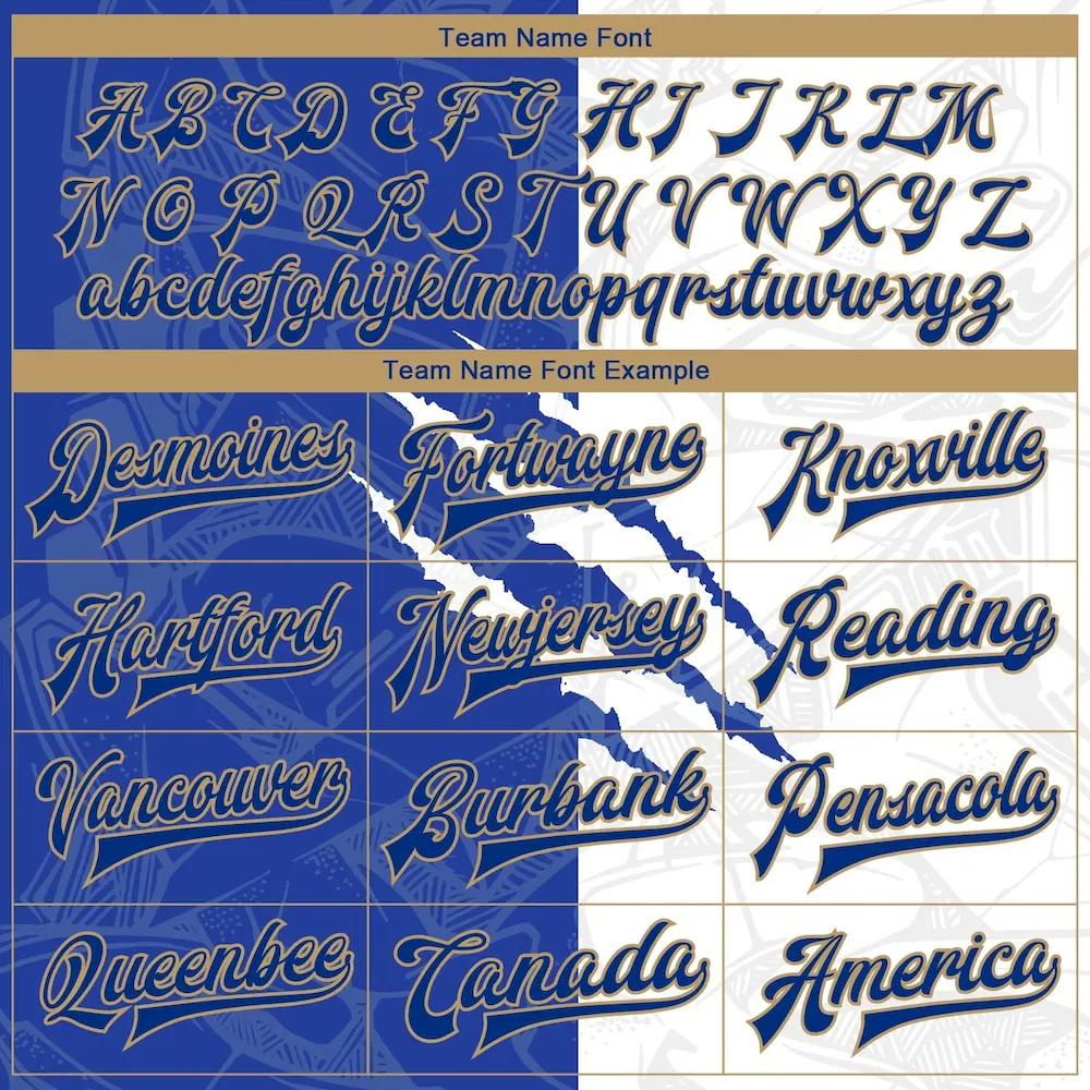 Custom Graffiti Pattern Royal-Old Gold Scratch 3D Bomber Full-Snap Varsity Letterman Jacket - Image 4