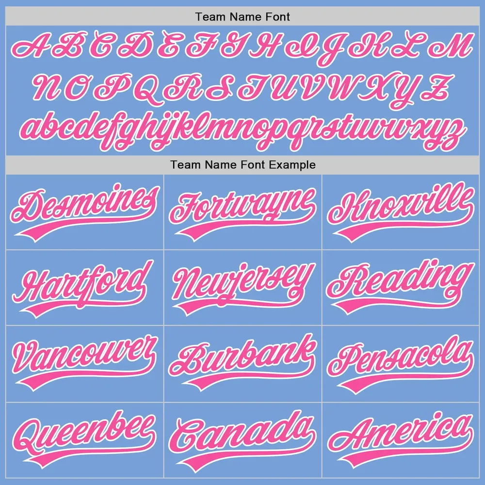 Custom Light Blue Pink-White Authentic Baseball Jersey - Image 4