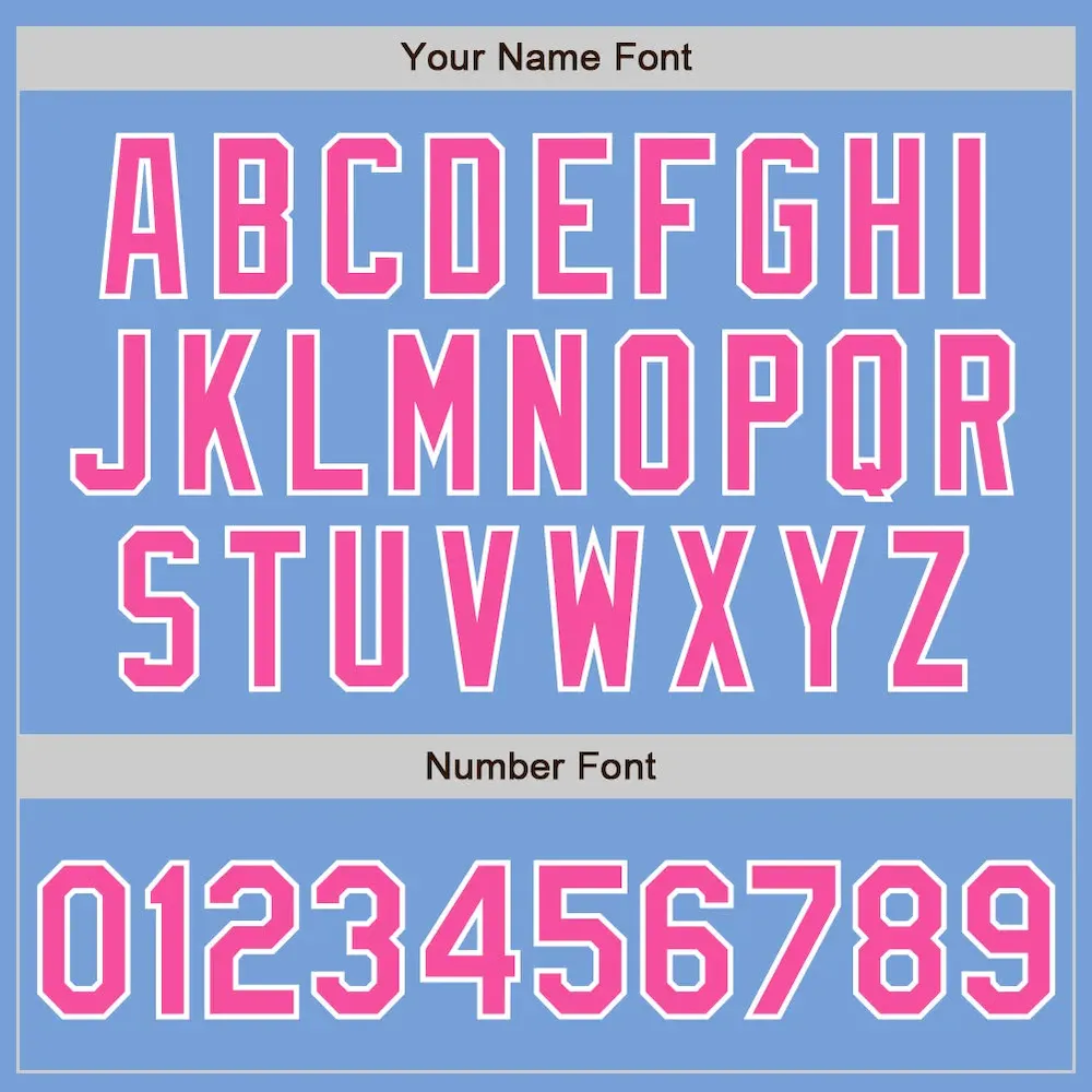 Custom Light Blue Pink-White Authentic Baseball Jersey - Image 5