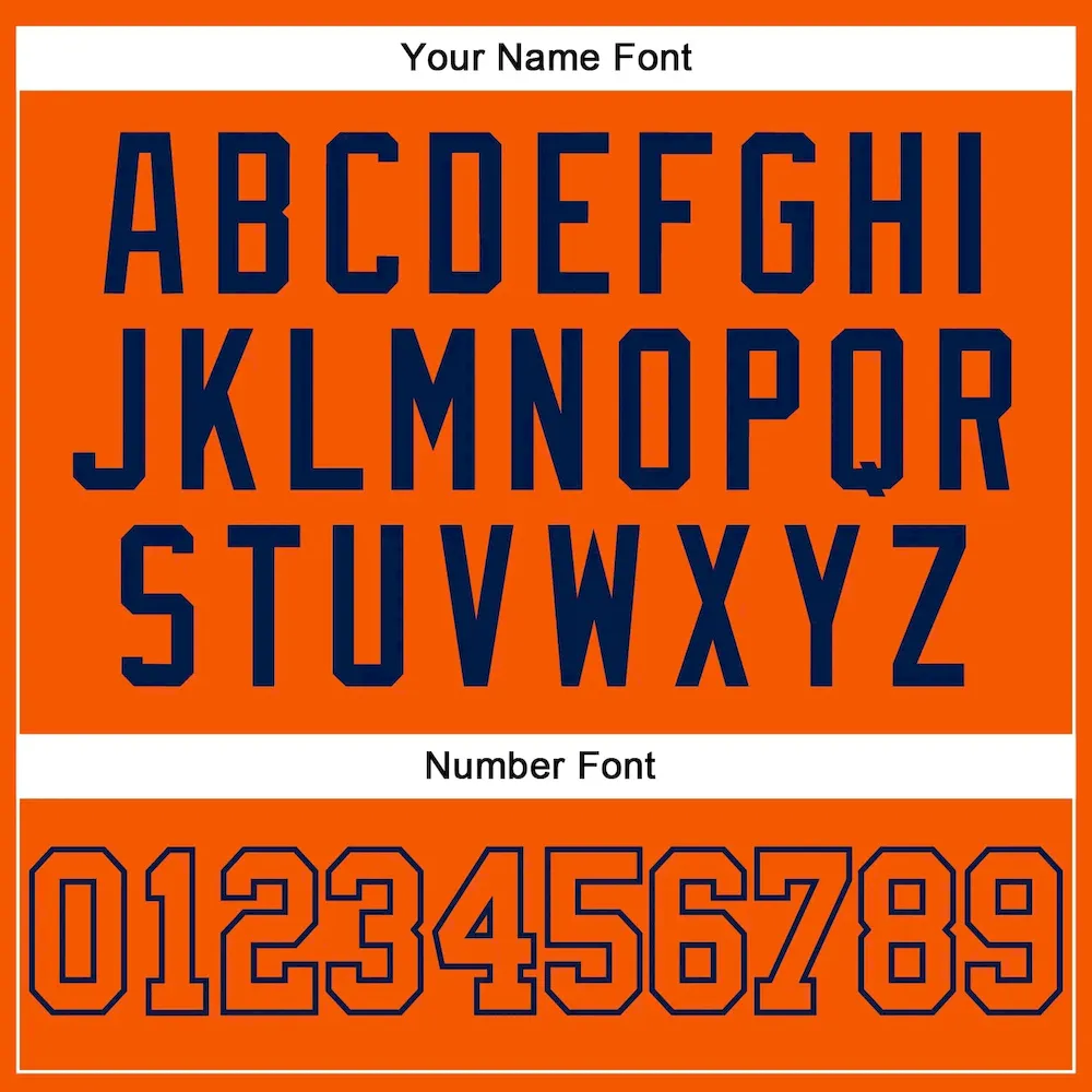 Custom Orange Orange-Navy Authentic Baseball Jersey - Image 5