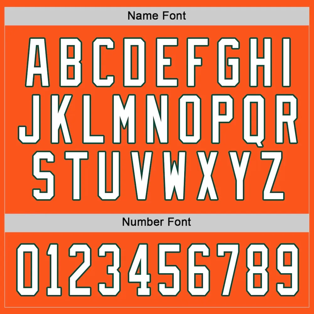Custom Orange White-Green Hockey Jersey - Image 4
