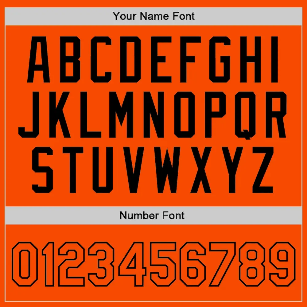 Custom Orange Black Authentic Throwback Basketball Jersey - Image 4