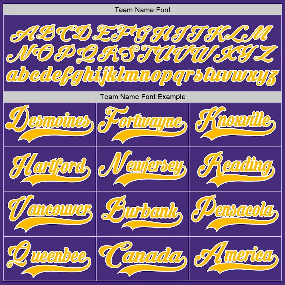 Custom Purple Gold-White Hockey Lace Neck Jersey - Image 4