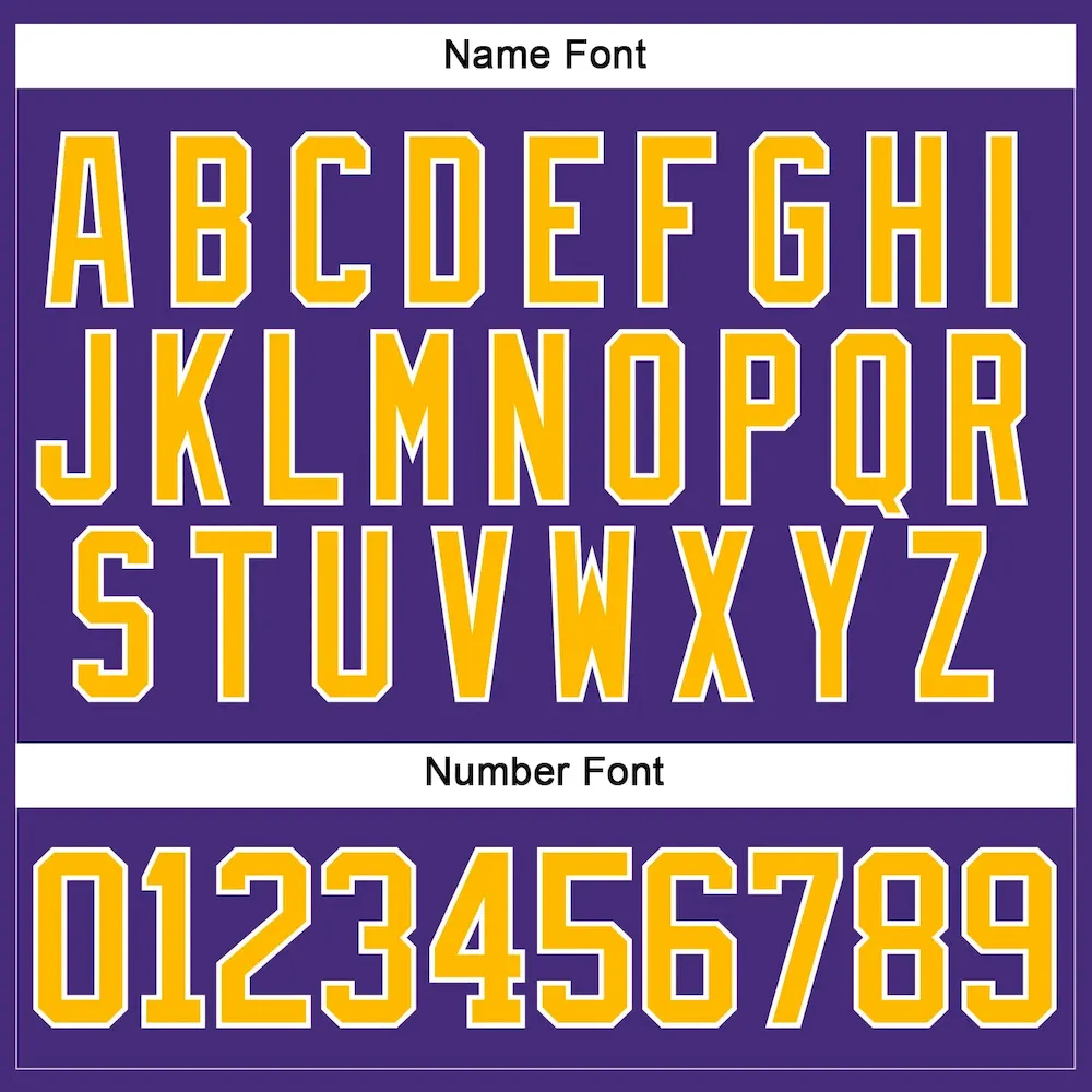 Custom Purple Gold-White Hockey Lace Neck Jersey - Image 5
