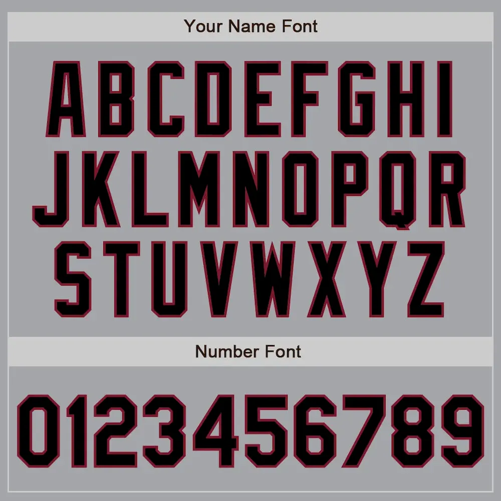 Custom Gray Black-Crimson Authentic Raglan Sleeves Baseball Jersey - Image 5