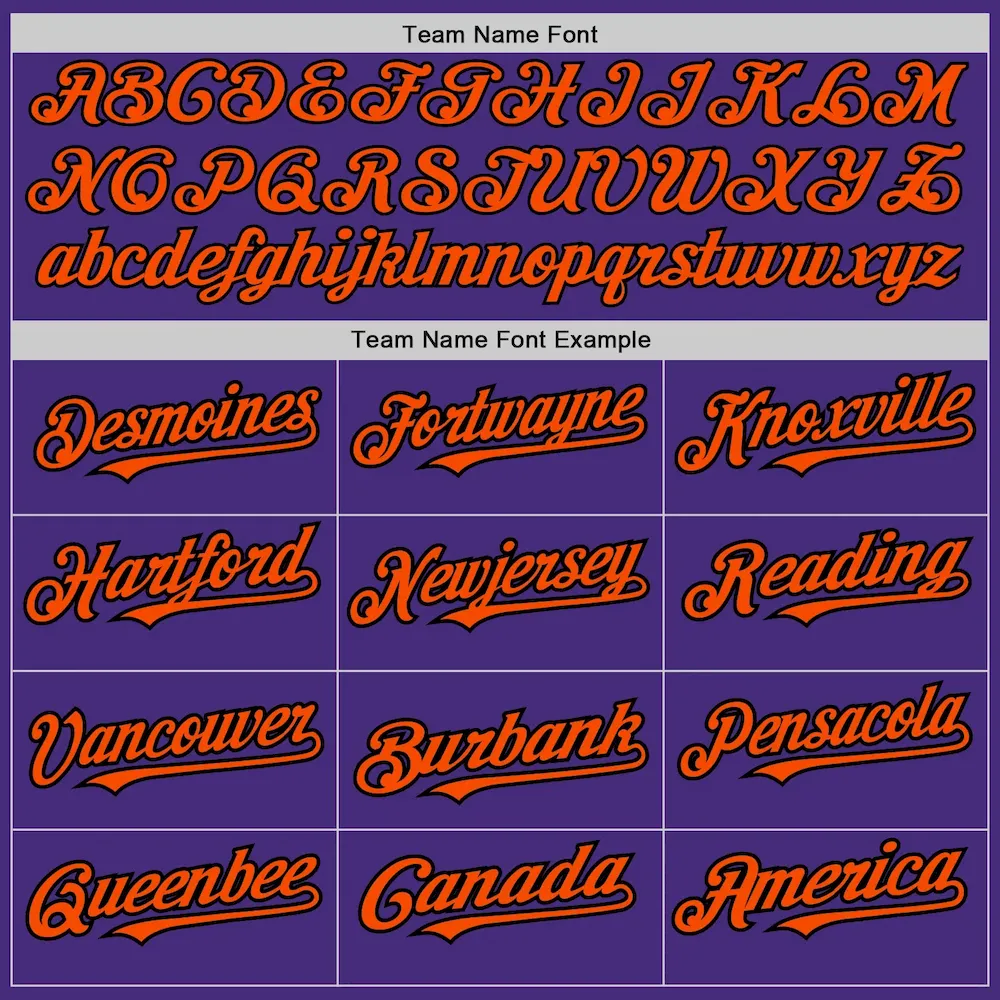 Custom Purple Orange-Black Authentic Raglan Sleeves Baseball Jersey - Image 4