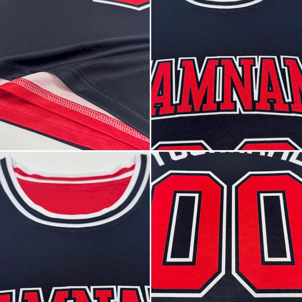 Custom Reversible Black Pink-White Double Side Basketball Jersey - Image 3