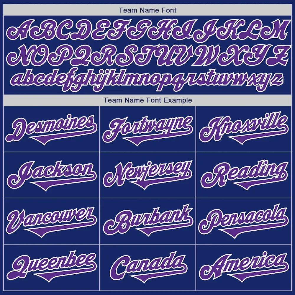Custom Royal Purple-White Authentic Two Tone Baseball Jersey - Image 4