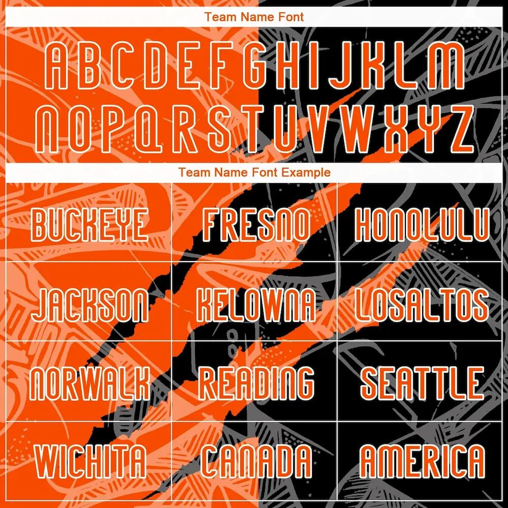 Custom Graffiti Pattern Orange-Black Scratch Sublimation Volleyball Uniform Jersey - Image 5
