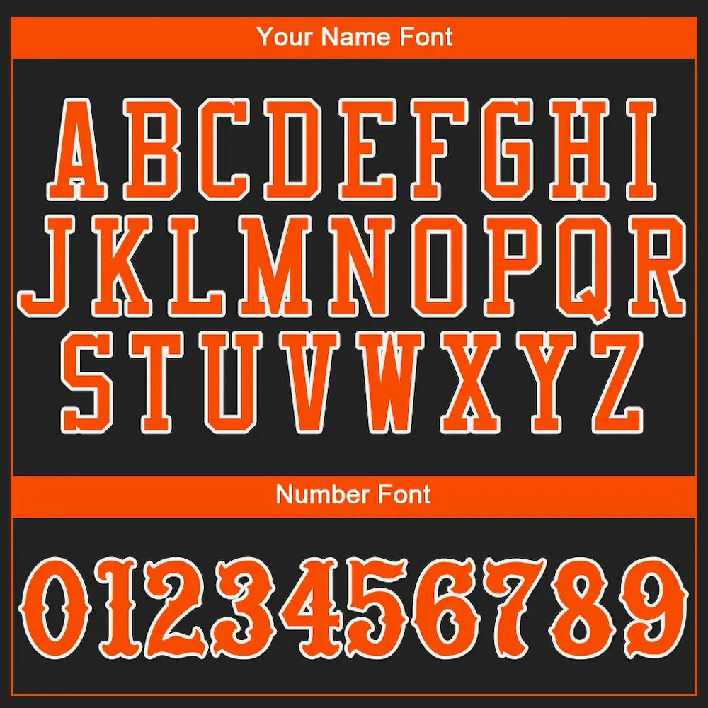 Custom Black Orange-White Authentic Baseball Jersey - Image 4