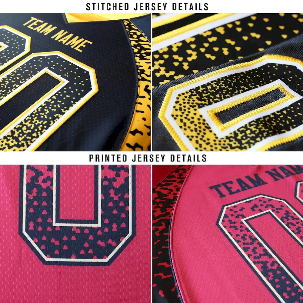 Custom Royal Red-White Mesh Drift Fashion Football Jersey - Image 6